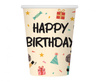 Talerzyki Papierowe 18 cm + Kubeczki 250 ml Kapibara Happy Birthday 12 szt.