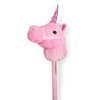 Hobby Horse Jednorożec Konik Na Patyku Kiju Do Skakania Z Grzywą Różowy