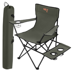 Krzesło Turystyczne Składane Kempingowe Plażowe Ogrodowe + Pokrowiec NILS