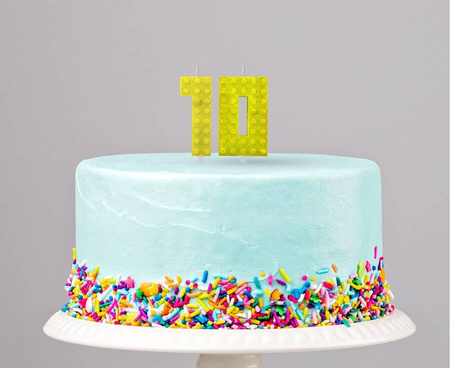 Świeczka Klocek Urodzinowa Na Tort Dekoracyjna Ozdoba GODAN Cyferka 0