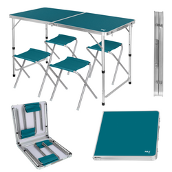 Zestaw Stół + Krzesła Ogrodowe Cateringowy Kempingowy Składany Turystyczny
