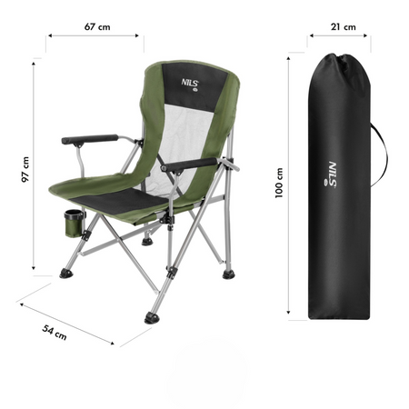 Krzesło Turystyczne Składane Kempingowe Plażowe Ogrodowe Wędkarskie NILS