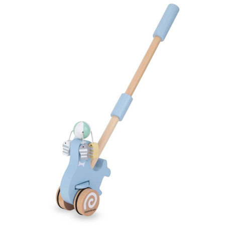 Drewniana Foka Z Kijem Do Pchania Pchacz Do Nauki Chodzenia Dla Dziecka