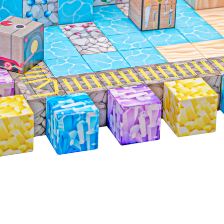 Klocki Magnetyczne Konstrukcyjne Zestaw 112 Elementów Edukacyjne Dla Dzieci