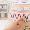 Tablica Manipulacyjna Sensoryczna Montessori Edukacyjna Miś Zegar Labirynt
