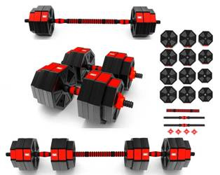 HMS Zestaw Sztangielki Hantle Ciężarki Ze Sztangą Do Ćwiczeń 2x15 kg