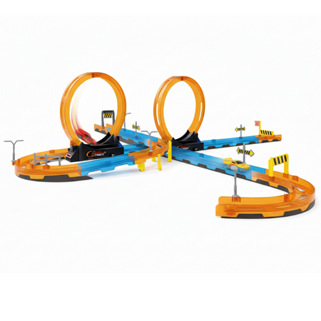 Tor Wyścigowy Samochodowy Pull Back Dla Dzieci 320 cm + 2 Samochody