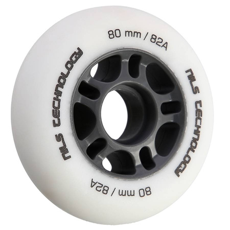 Kółka Do Łyżworolek Kauczukowe Zestaw 4 szt. Białe Matowe 80 mm NILS