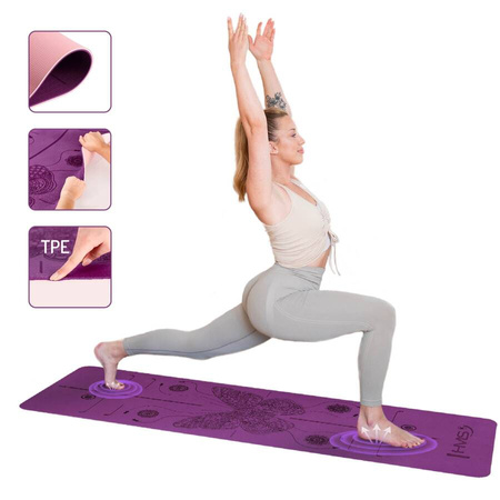 Mata Antypoślizgowa Do Ćwiczeń Fitness Yogi Crossfit Z Pokrowcem 182x61 cm