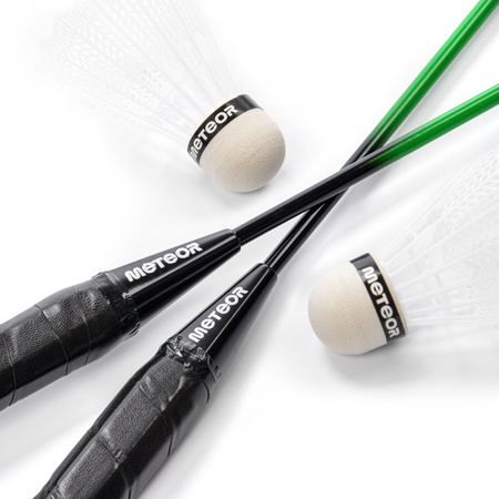 Zestaw Do Gry W Badmintona Rekreacyjnej Siatka + 2 Rakietki + 2 Lotki