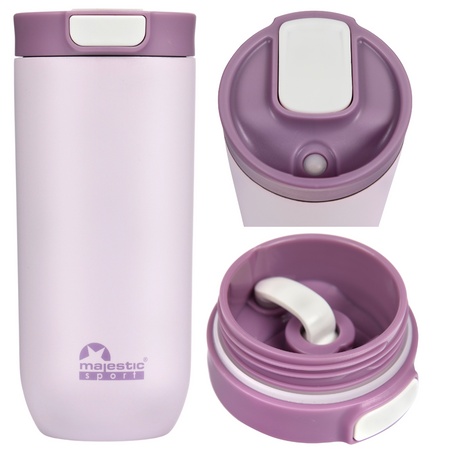 Kubek Termiczny Termos Turystyczny Stalowy Z Blokadą 540 ml	Różowy