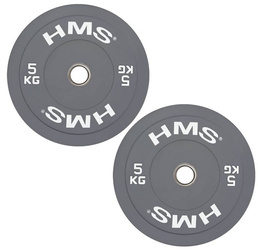 HMS Talerz Olimpijski Na Gryf Sztangę Gumowany Bumper Do Ćwiczeń 2 x 5 kg