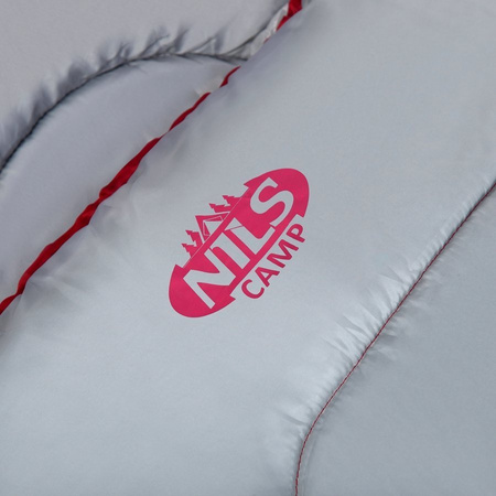 NILS Duży Śpiwór Turystyczny Z Kapturem 215x75 cm + Menażka Harcerska Z Przykrywką I Sztućcami