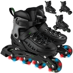 SPOKEY KIDO 4w1 Łyżworolki Łyżwy Rolki Wrotki Kółka LED Regulowane