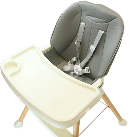 MERKAN Krzesełko Drewniane Fotelik Do Karmienia Z Blatem 3w1 Dla Dziecka