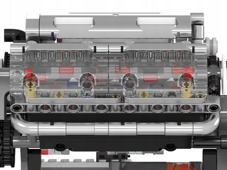 Klocki Konstrukcyjne Silnik Samochodowy V8 535 Elementów MOULD KING