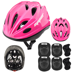 Kask Rowerowy Regulowany Dziecięcy Otwory Wentylacyjne + Zestaw Ochraiaczy