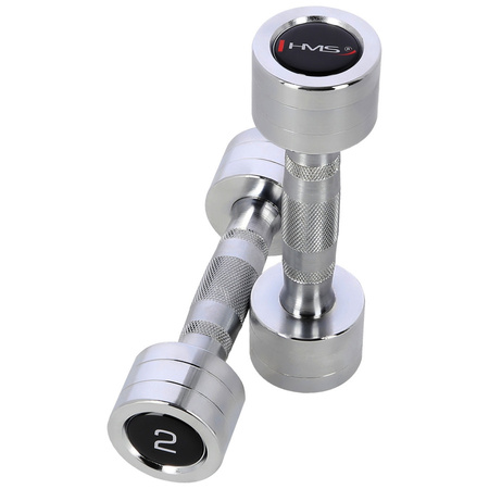 HMS Zestaw Hantle Hantelki Ciężarki Do Ćwiczeń Fitness Treningu 2x2 kg