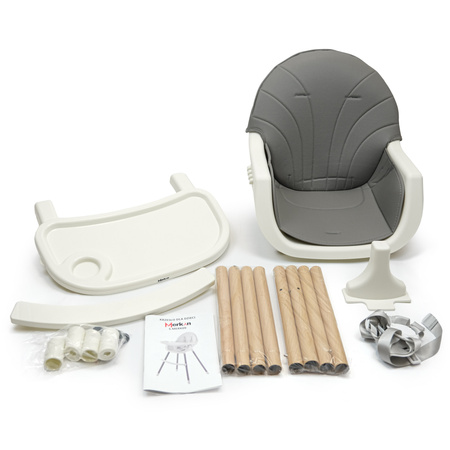 MERKAN Krzesełko Stalowe Fotelik Do Karmienia Z Blatem 3w1 Dla Dziecka