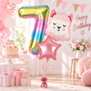Balony Foliowe Na 7 Urodziny Dla Dziewczynki Alpaka + Gwiazda + Cyfra 3szt.
