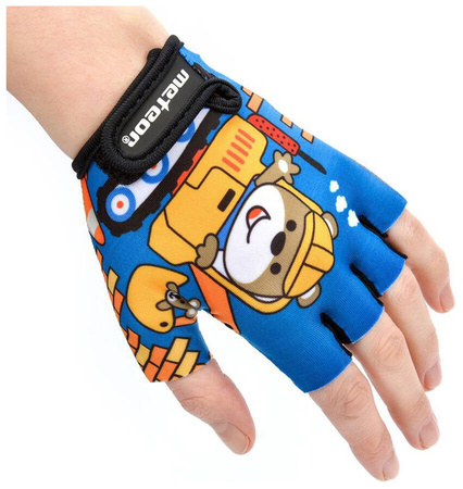 METEOR Rękawiczki Rowerowe Na Rower Dla Dzieci Krótkie Na Rzep
