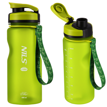 Bidon Sportowy Butelka Tritanowa  Na Wodę Z Ustnikiem BPA FREE 600 ml NILS
