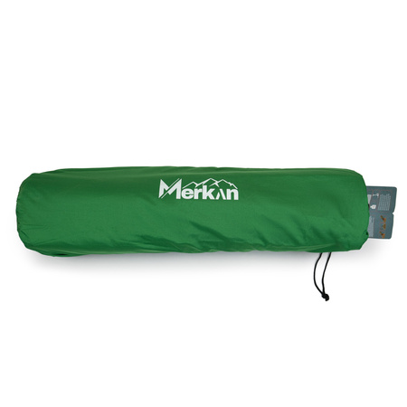 MERKAN Materac Mata Samopompująca Kempingowa Gruba Z Pokrowcem 183x51x3,8 cm