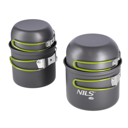 NILS Menażka Turystyczna Harcerska Wojskowa 2 Garnki + 2 Miski Patelnie