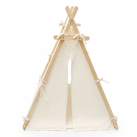 Namiot Tipi Dla Dzieci 110×90×120 cm Z Matą Do Pokoju Girlanda Lampki LED