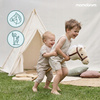 Hobby Horse Konik Na Patyku Kiju Do Skakania Z Grzywą Beżowy MAMABRUM