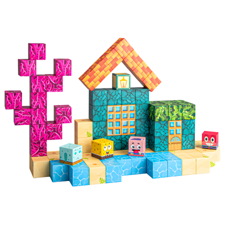 Klocki Magnetyczne Konstrukcyjne Zestaw 105 Elementów Edukacyjne Dla Dzieci