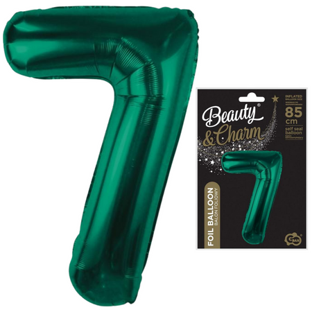 Balon Foliowy Na Urodziny Rocznice Butelkowa Zieleń Duży Cyfra 7 85 cm