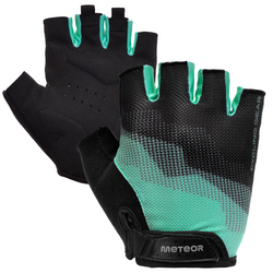 Rękawiczki Rowerowe Kolarskie Krótkie Na Rzep Bez Palców Miętowe METEOR