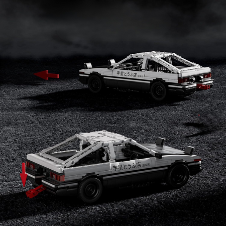 Klocki Konstrukcyjne Samochód Wyścigowy Auto Sportowe Z Napędem Pull-back 790 Elementów MOULD KING