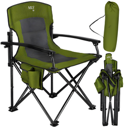 Krzesło Turystyczne Składane Kempingowe Plażowe Ogrodowe + Pokrowiec NILS
