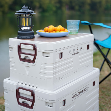 Skrzynia Pojemnik Pudełko Do Przechowywania Transportowa Kempingowa 2w1 32L