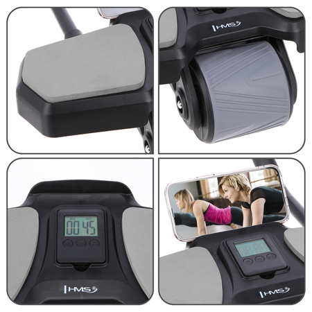 HMS Automatyczne Koło Do Ćwiczeń Fitness Mięśni Brzucha Z Wyświetlaczem