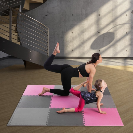 Mata Puzzle Pod Sprzęt Do Ćwiczeń Fitness Ochronna Uniwersalna 60x60cm 9el.