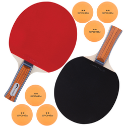 Zestaw 2x Rakietka Do Tenisa Stołowego Ping Ponga + 6 Piłeczek 2* SPOKEY