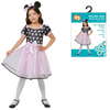 Strój Kostium Przebranie Myszka Sukienka + Opaska Na Karnawał Dla Dziecka