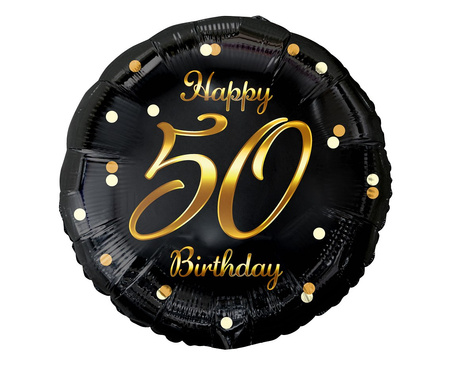 Balony Foliowe Na 50 Urodziny Zestaw Szampan Gwiazda Happy Birthday 3 szt.