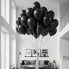 Balony Pastelowe Lateksowe Czarne Na Urodziny Dekoracja 48 cm - 25 szt.