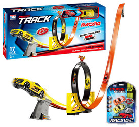 Tor Samochodowy Wyścigowy Dla Dzieci 231 cm + 3 Samochodziki
