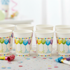 Kubeczki Papierowe Ozdobne Na Przyjęcie 200 ml Happy Birthday PROCOS 8 szt.