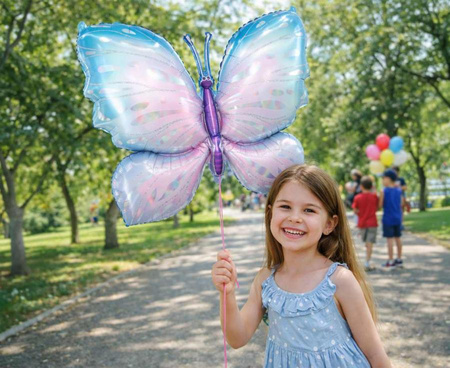Balon Foliowy Motyl Na Urodziny Przyjęcie Imprezę Motyl GODAN 76,3x56,5 cm