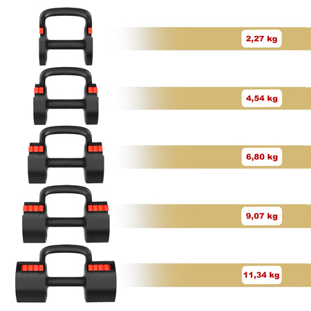 Hantla Regulowana 3w1 Z Funkcją Podpórki Do Pompek Kettlebell Do Ćwiczeń