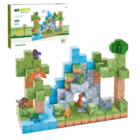 Klocki Magnetyczne Konstrukcyjne Zestaw 142 Elementy Edukacyjne Dla Dzieci