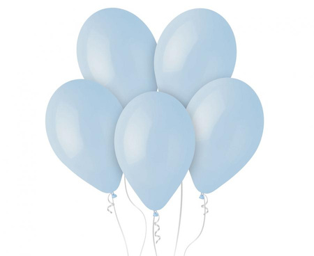 Balony Klasyczne Pastelowe Błękitne Lateksowe Na Urodziny GEMAR 12" 200szt.