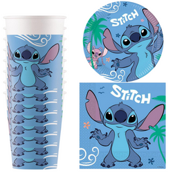 Zestaw Kubeczki + Talerzyki 23 cm Na Przyjęcie + Serwetki Stitch & Angel
