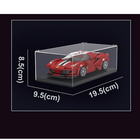 Klocki Konstrukcyjne Auto Samochód Wyścigowy 329 Elementów + Gablota Mould King